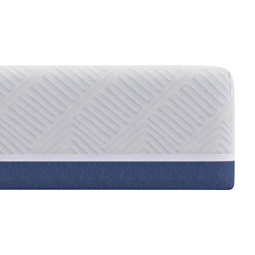 Materasso Bianco e Blu 100 x 200 cm Tessuto Jacquard 4106339