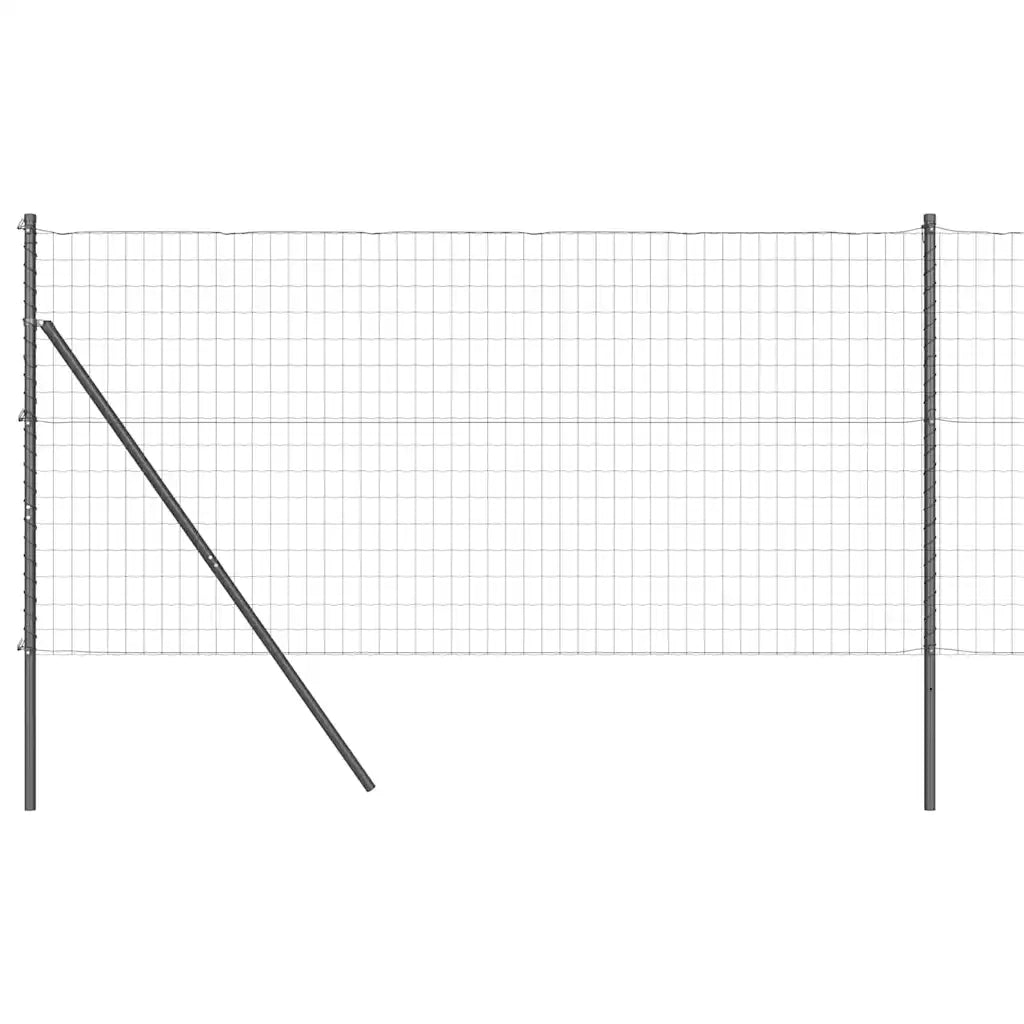 Recinzione da Giardino | Recinzione con Posto Grigio 1,2 x 25 m Acciaio e PVC