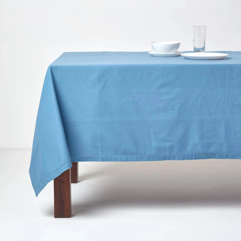 Tovaglia in cotone, blu scuro, 137 x 137 cm