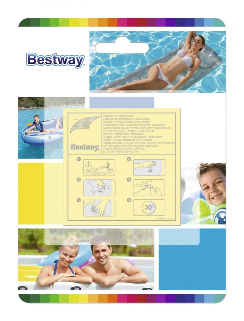 KIT 10 TOPPE RIPARAZIONE PISCINA HEAVY-DUTY 62068