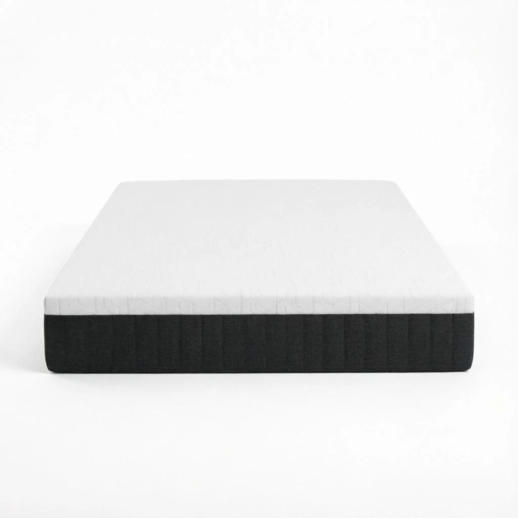 Materasso 140x190 cm Memory Foam a Molle; Spessore 25 cm; Sfoderabile; Bianco e Grigio