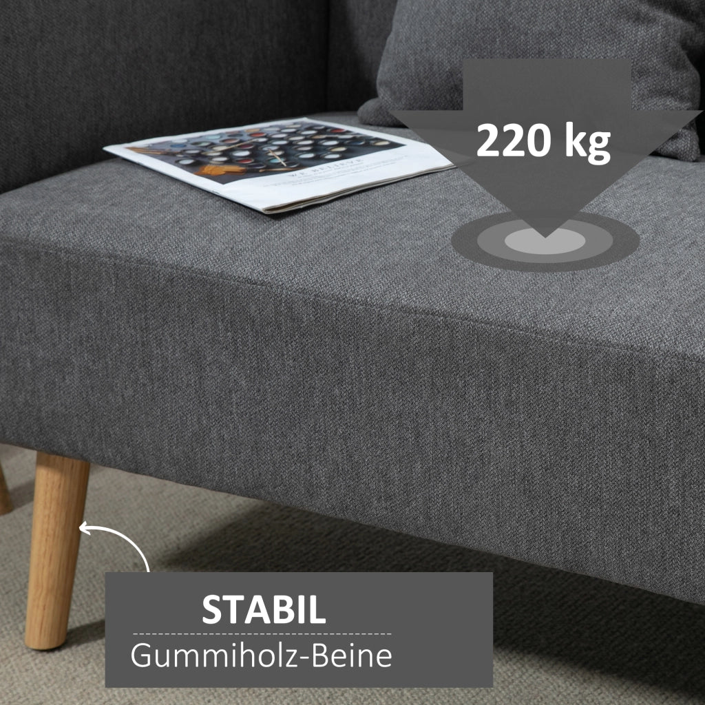 Divano 2 posti ¨C Minimal ¨C Grigio 130x70x80 cm