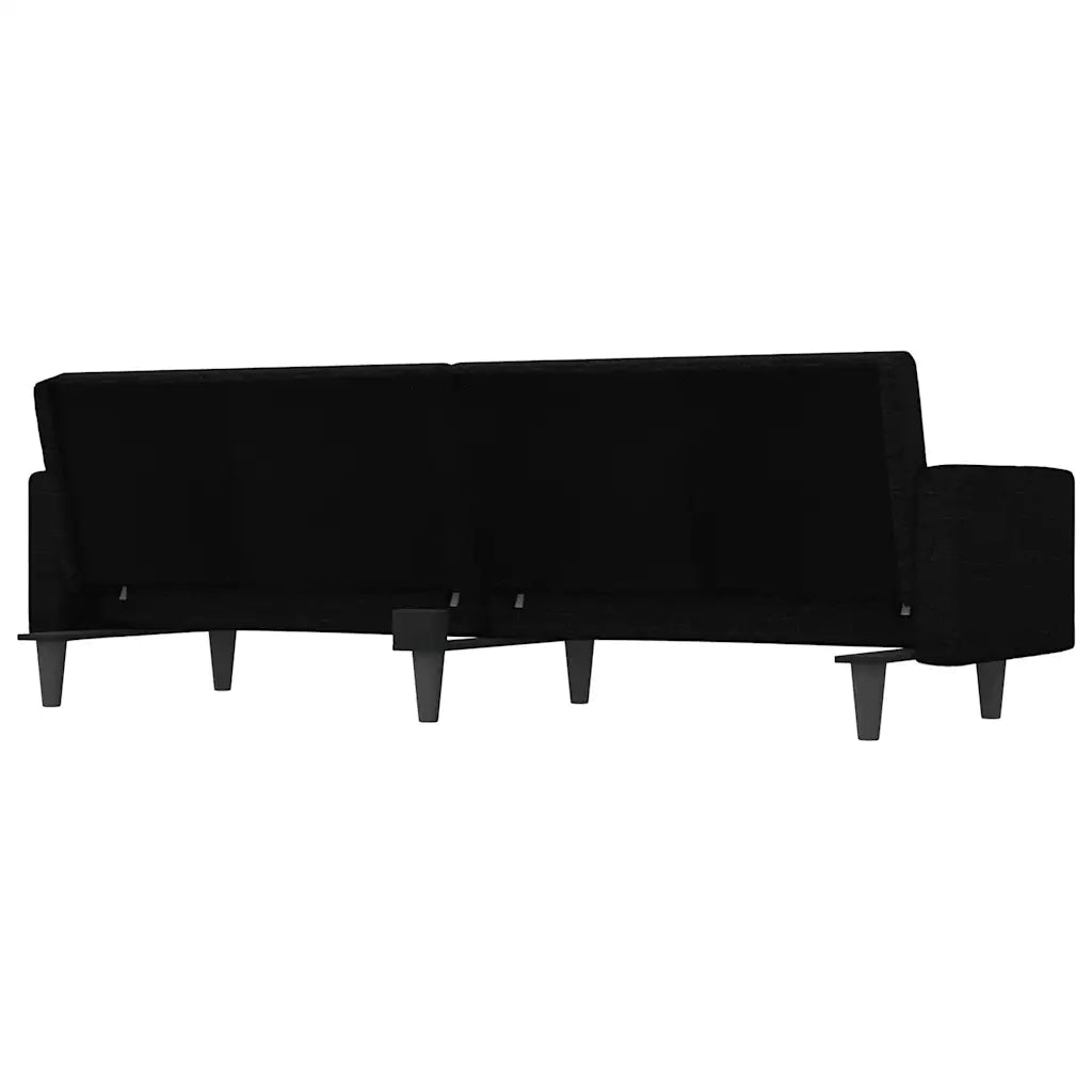 Divano letto | Sof¨¤ letto | Letto singolo con Cuscini Nero in Tessuto