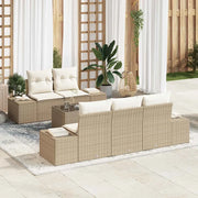 Set Divano da Giardino con cuscino Beige polyrattan 3346941