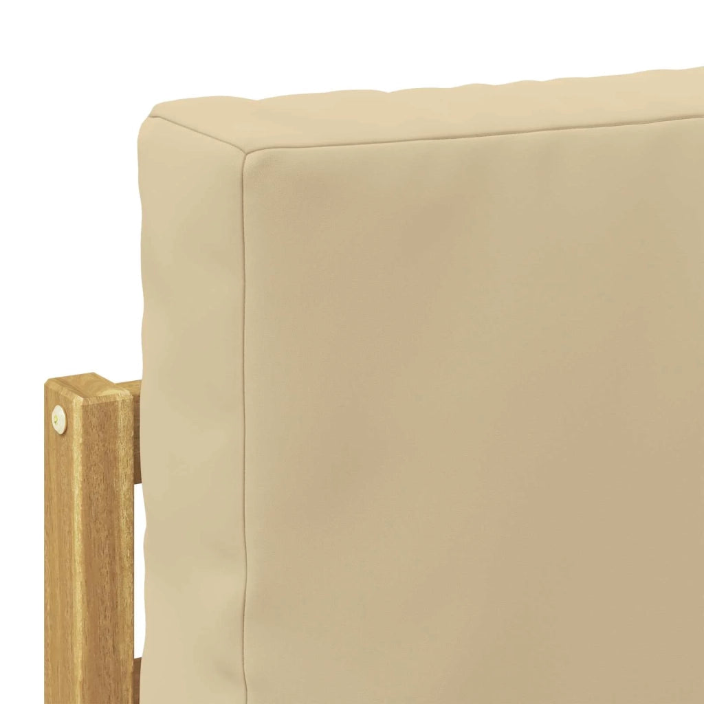 Divano da esterno Poliestere Bianco e beige 3439115