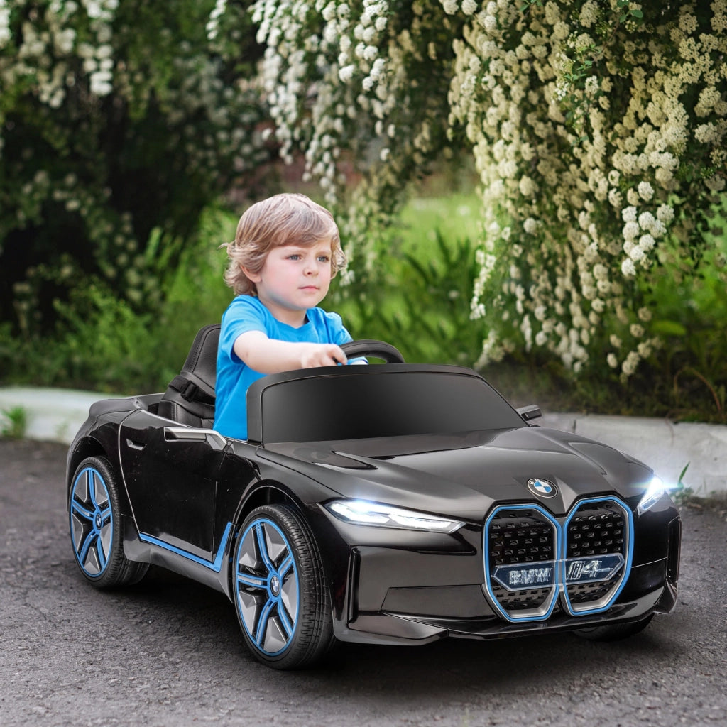 EasyComfort Macchina Elettrica per Bambini 3-6 Anni con Licenza BMW con Telecomando, Clacson e Fari, 115x67x45 cm, Nera
