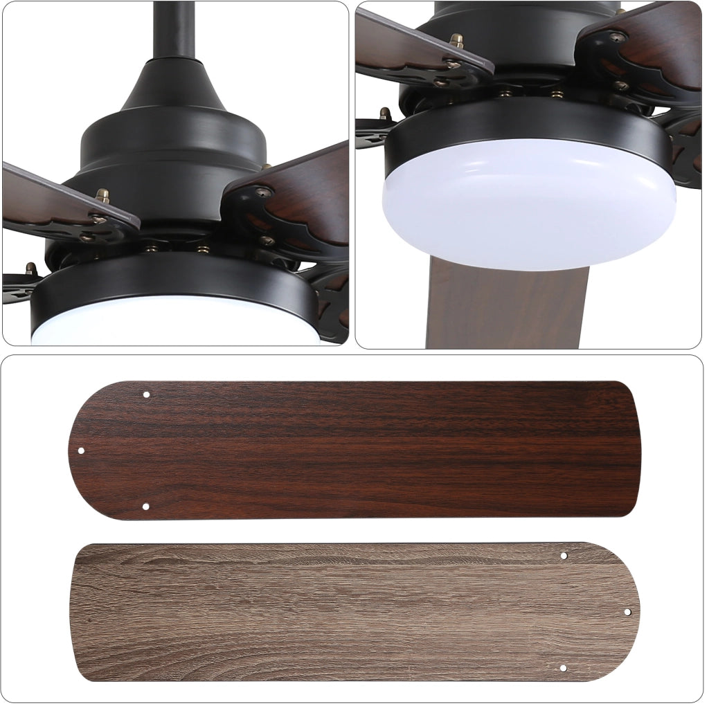Ventilatore da soffitto piatto 106 cm con illuminazione LED dimmerabile e telecomando, motore DC silenzioso, timer e funzione memoria luce