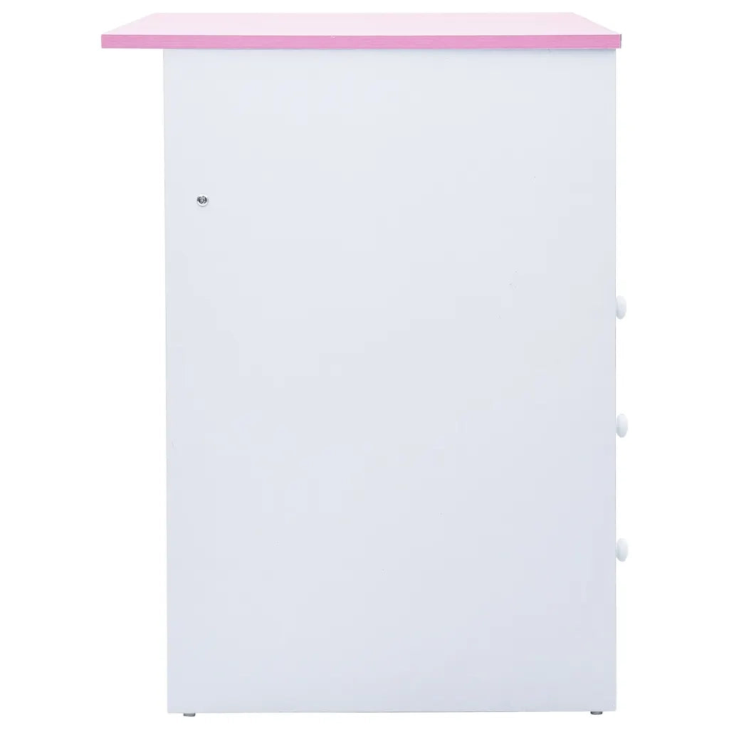 Scrivania da Disegno per Bambini Inclinabile Rosa e Bianca 287447