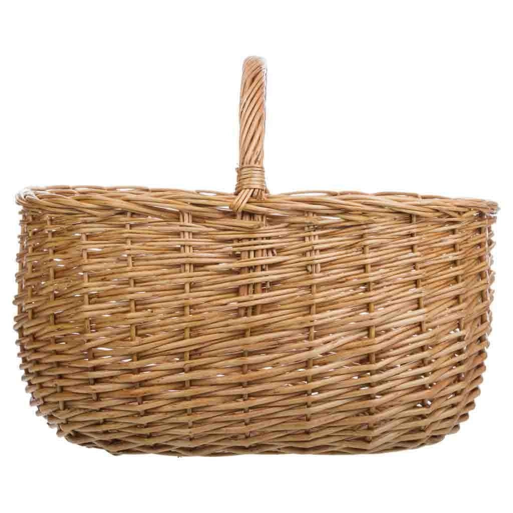 Cesto vimini marrone 41x31x21/33h cm
