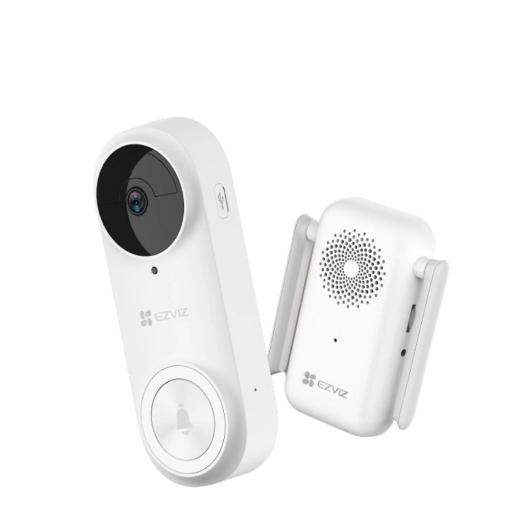 Ezviz OB03499 DB2 Pro Kit Videocitofono Smart WiFi 5MP Batteria 5200 mAh IP65 Audio Bidirezionale colore Bianco