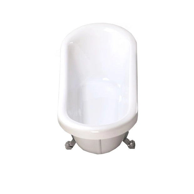 Vasca freestanding vintage 170 x 80 cm con piedi argento - Margherita