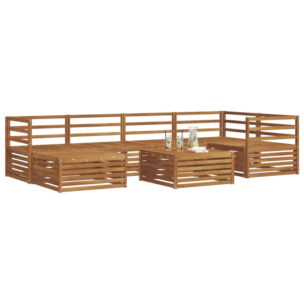 Set di divani da esterno 7 pcs Naturale 3373759