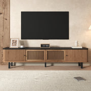 Mobile TV con ante scorrevoli e a griglia ¨C Minimal ¨C 190x35x45 cm design moderno