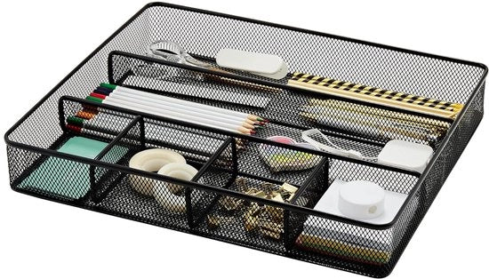 Organizzatore con sei compartimenti - efficiente e colorato - 1 pezzo - acciaio