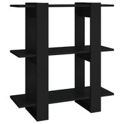 Divisorio-Paravento Nero 80x30x87 cm