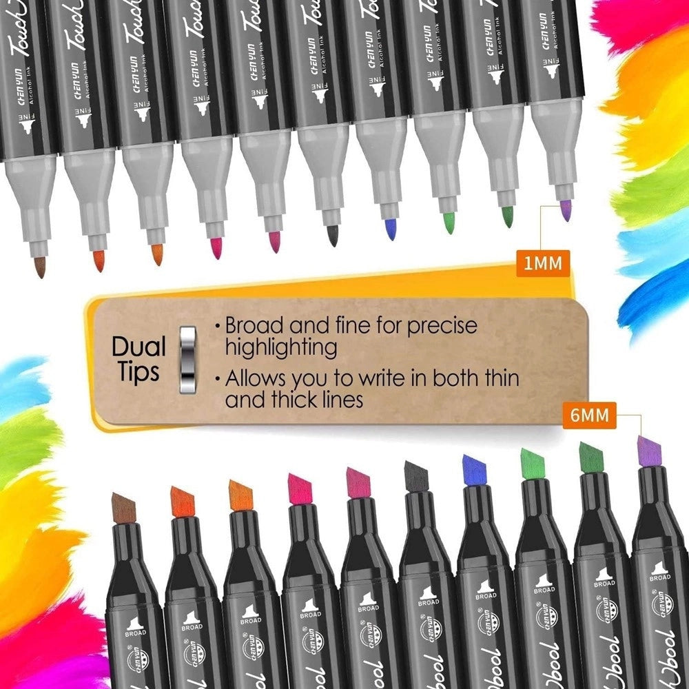 Trade Shop - Set Di 80 Pennarelli Colorati Per Graffiti Con Custodia Campo Di Marcatura -