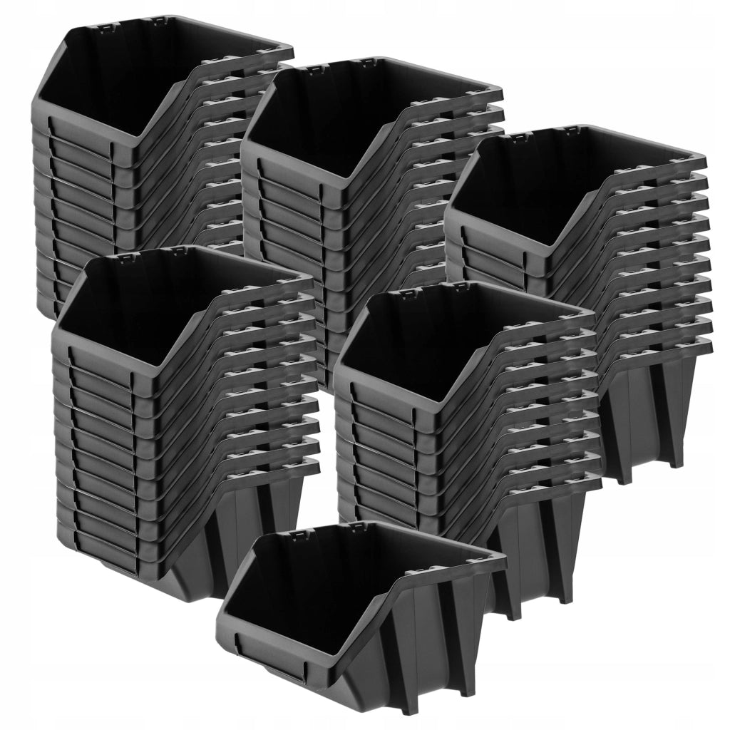Set di 50 vassoi portaoggetti KADAX per officina, dimensioni 187x158 mm.