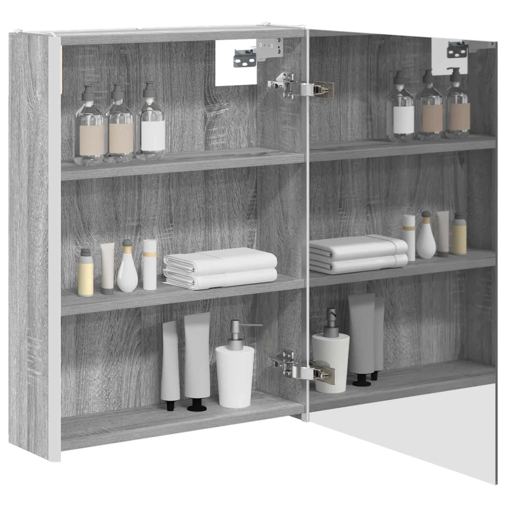 Mobiletto per specchio da bagno Grigio Sonoma 889236