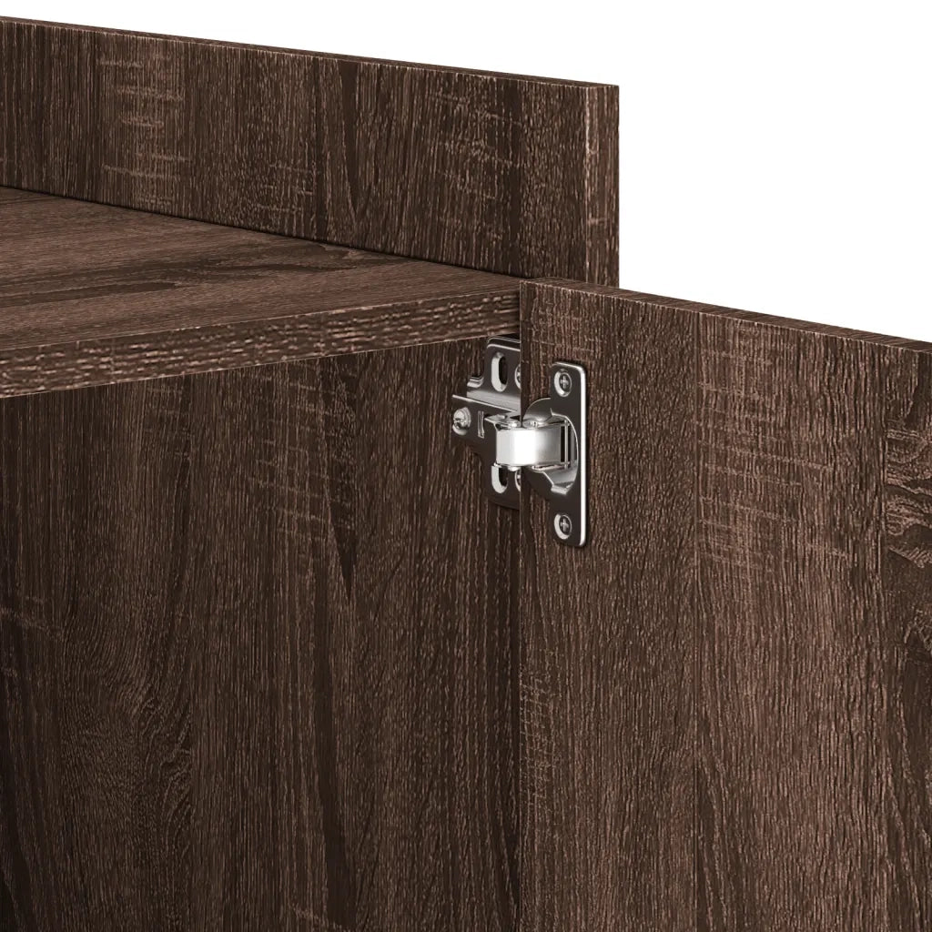 Comodino Rovere Marrone 45x50x50 cm in Truciolato 848303
