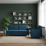 Set di Divani con Storage 2 pz Blu Poliestere 3429255