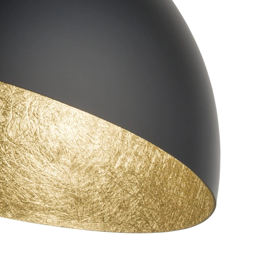 Plafoniera decorativa Sigma Sfera Ø90 nero oro E27