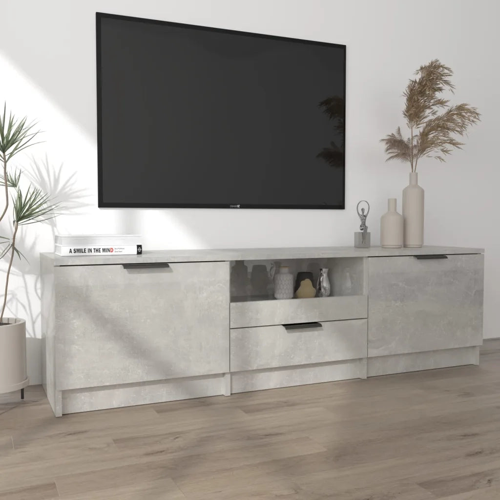 Mobile per TV | Armadietto TV | Mobile Porta TV Grigio Cemento 140x35x40cm Legno Multistrato