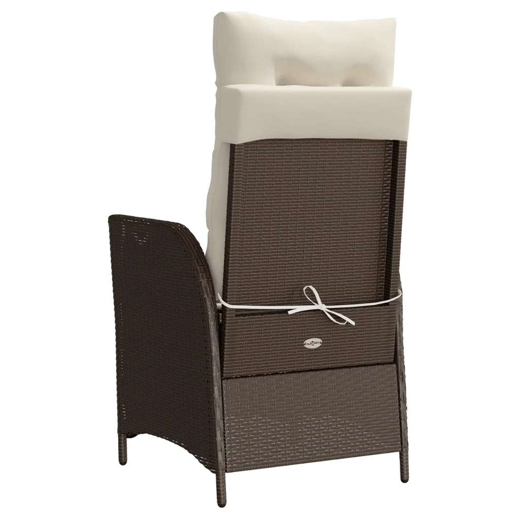 Set Bistrò 3 pz con Cuscini Marrone in Polyrattan 365274