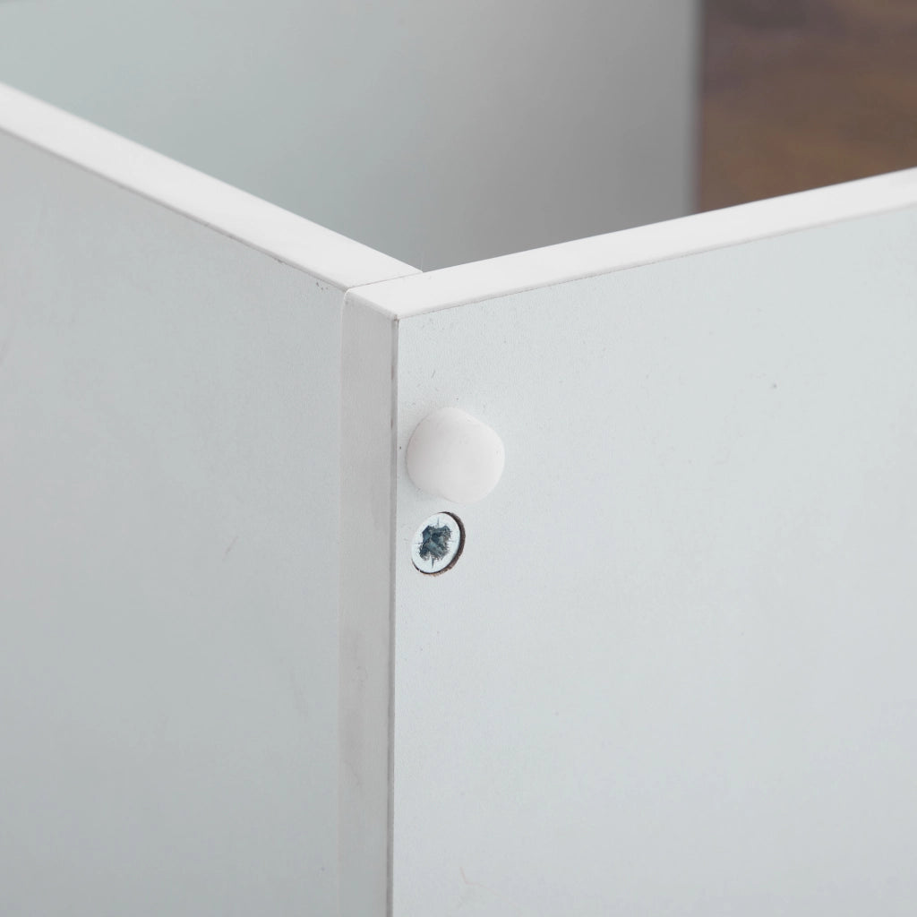 Mobile TV bianco e rovere naturale 160 cm con due cassetti