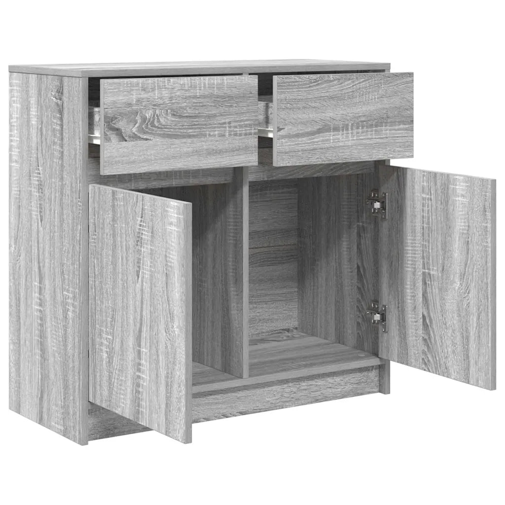 Credenza con Cassetto Grigio Sonoma 80x34x76 cm in Truciolato 861540