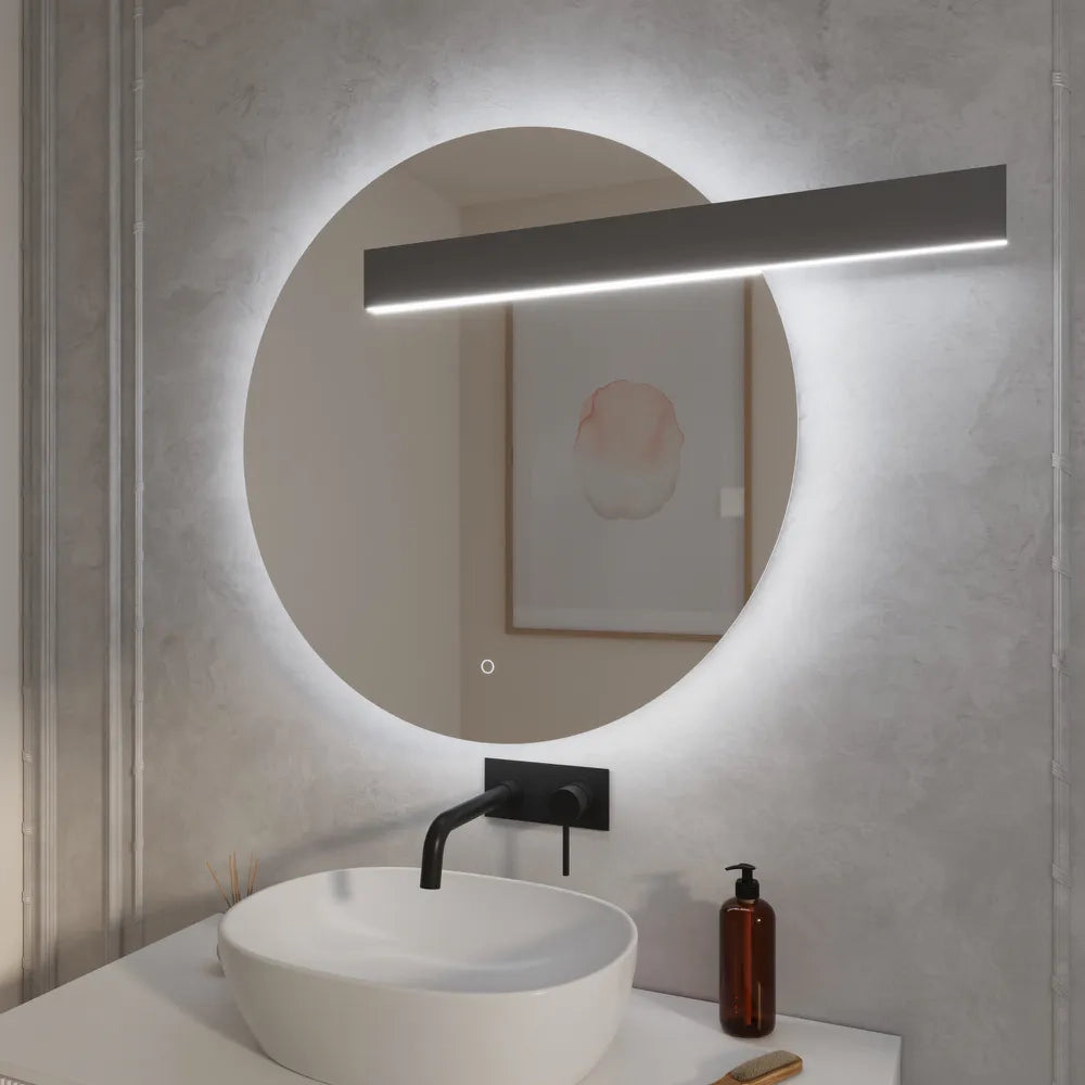 Specchio led rotondo 80cm luce calda, fredda, neutra anti-appannamento | Kaus