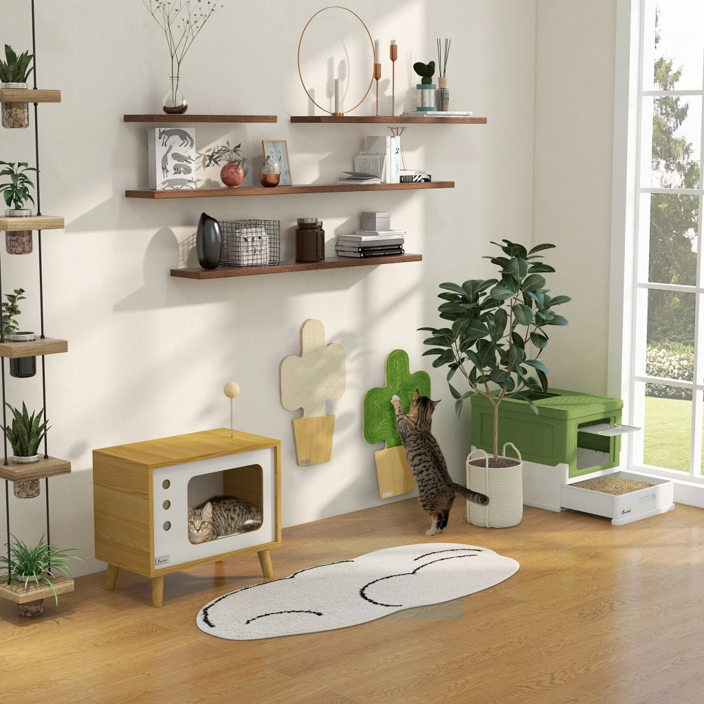 Casetta per Gatti ¨C zephmum ¨C Legno Rovere 50x28x43 cm