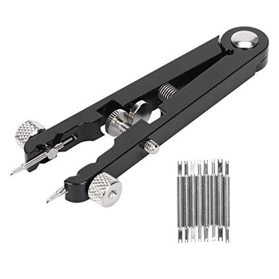 Kit per rimozione orologio - Strumento a molla - Strumento per rimozione cinturino - Kit di pinze - Materiale in acciaio inossidabile - Piccolo e portatile - Strumento per orologio