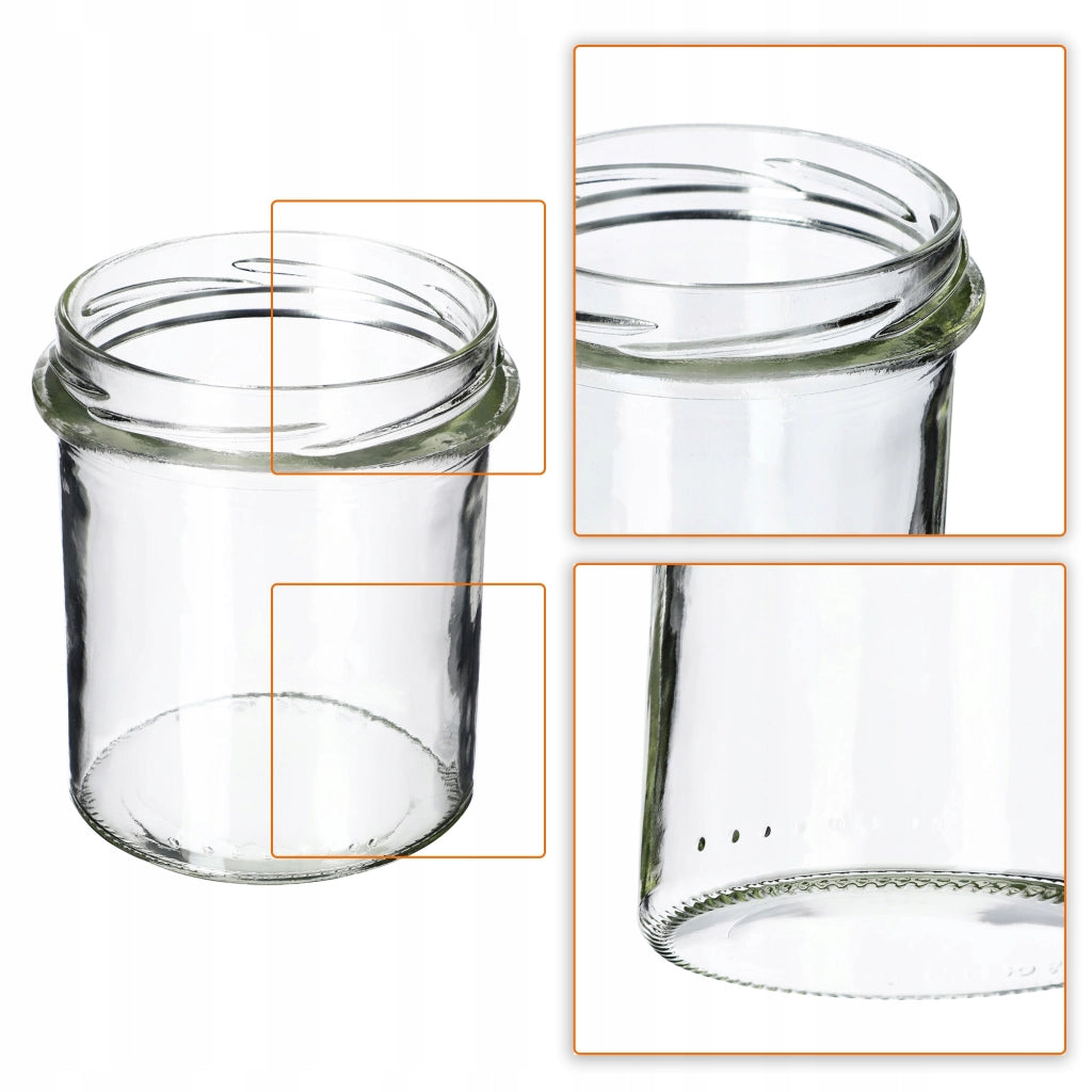 KADAX Avila barattoli di vetro 350ml 10pz 82mm + coperchi "Miele"