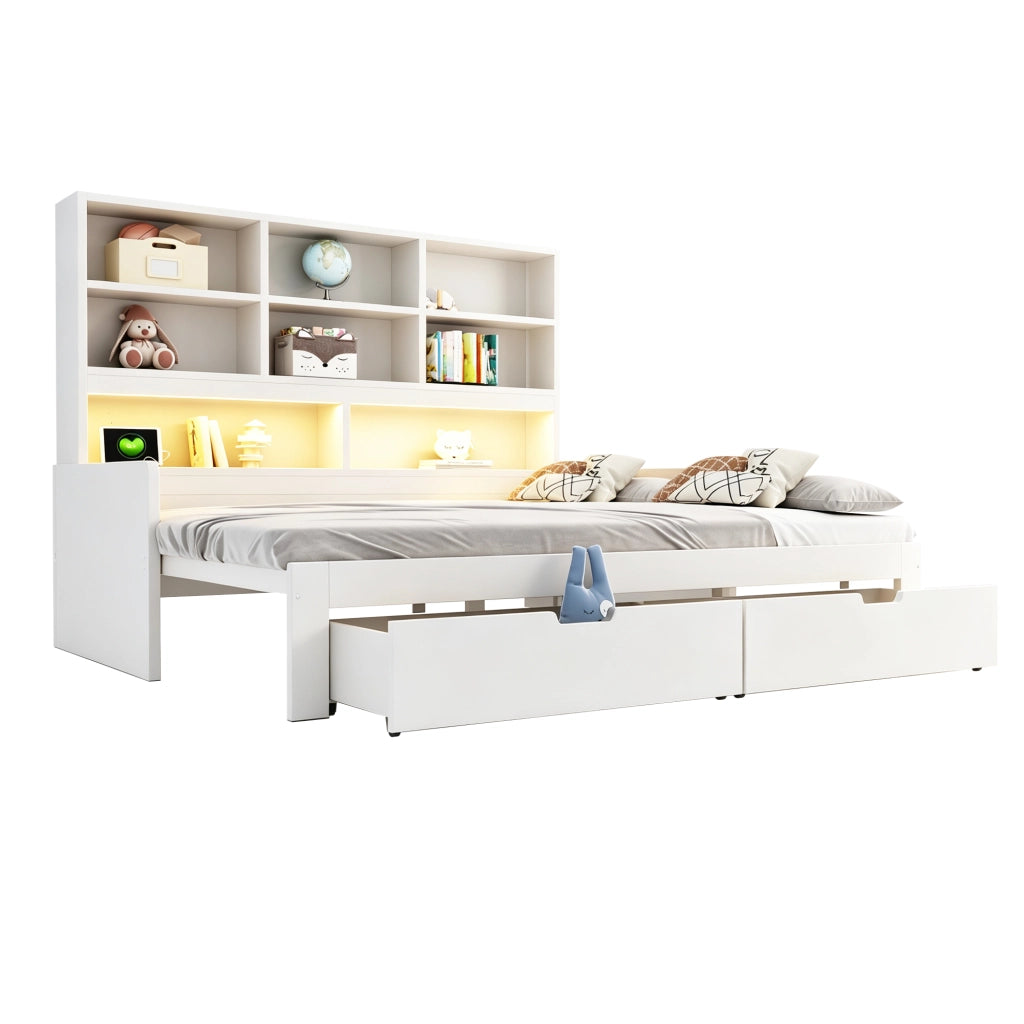letto in mdf bianco 90 x 200 cm