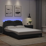 Giroletto Viana con LED senza Materasso Nero 140x190 cm