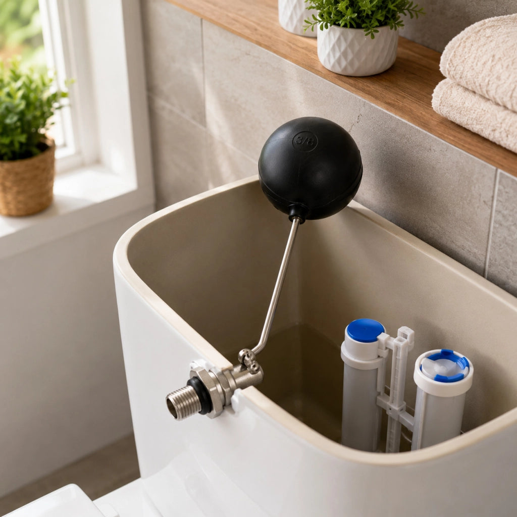 GALLEGGIANTE 3/8 PER CASSETTA WC UNIVERSALE BAGNO CON ASTA E SFERA SCARICO 32CM