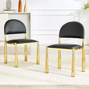 SEDIA da pranzo Set da 2 pezzi 80 cm PU nero