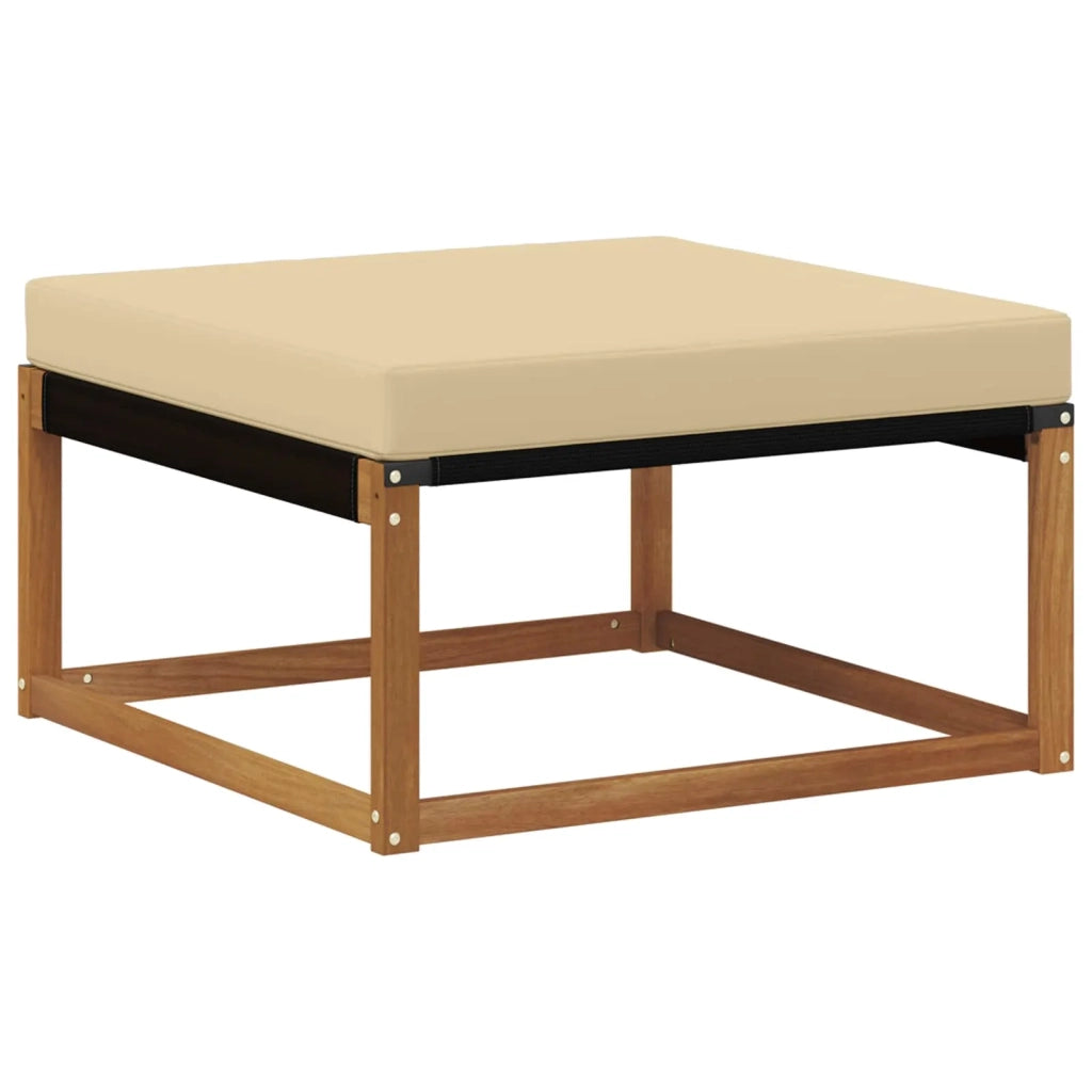 Set di divani da esterno con cuscino 7 pcs Naturale e Beige 3369664