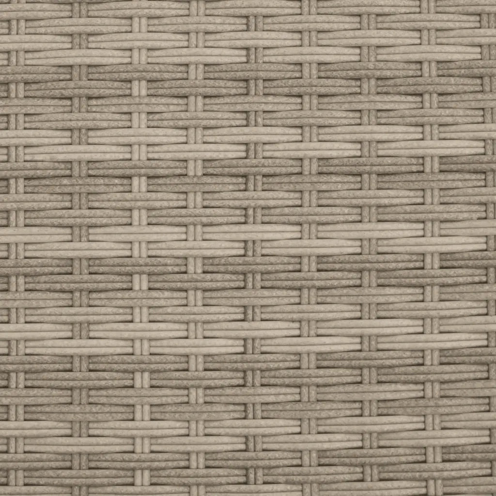 Divano da Giardino 2Posti con Sgabelli Grigio Chiaro Polyrattan 365796