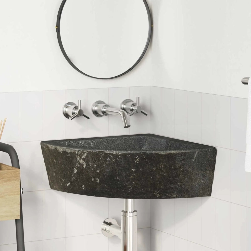 Lavabo Grigio (38-45) x (38-45) x 12 cm Pietra di Fiume 4103954