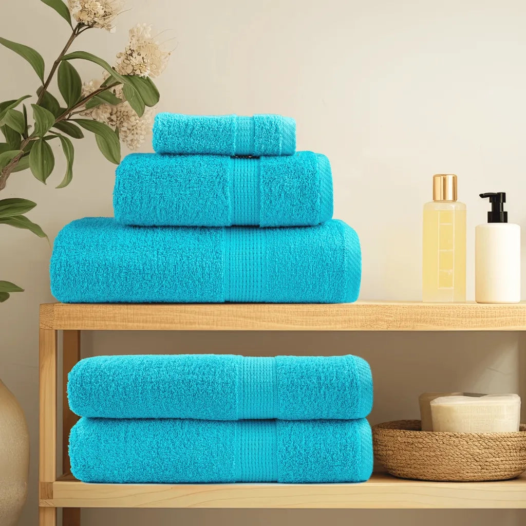 Asciugamani SOLUND 10 pz | Teli per bagno Turchese 100x200 cm 600 g/m2