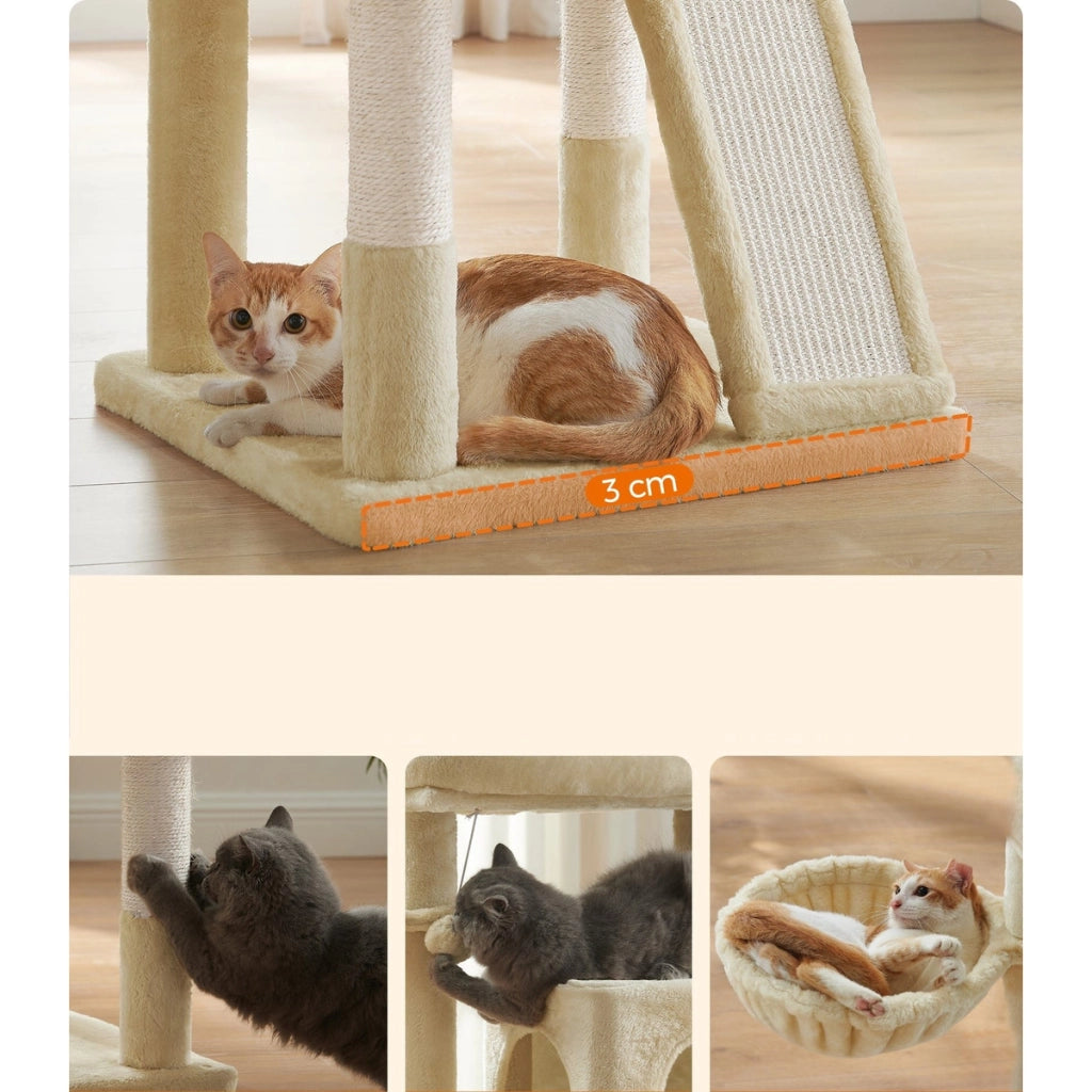 Tira-graffi Multilivello Oskar in Peluche Beige