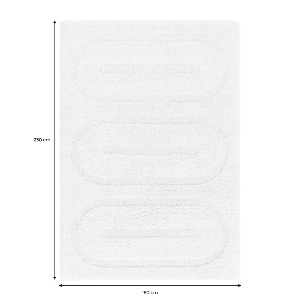 Tappeto da interno con motivi geometrici crema