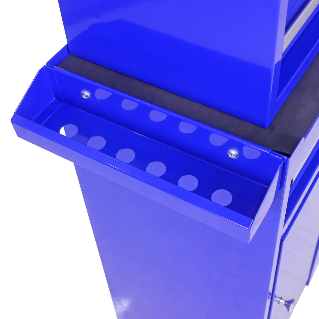 ARMADIO PORTAATTREZZI 56,5x32,5x68 cm in acciaio blu con 5 cassetti