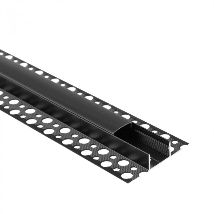 Ecolight Profilo LED GNS02 superficie nero diffusore 2m