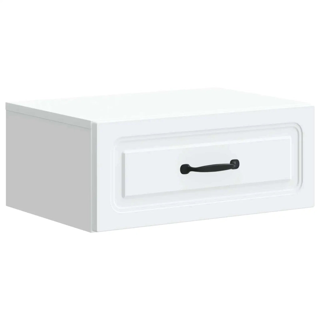 Mobiletto da notte a muro con cassetto Bianco 49 x 34,5 x 20 cm 899295