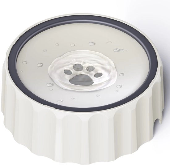 Dispenser per animali domestici, capacità di 2 litri, base antiscivolo, senza gocce per piccoli animali, ciotola per cibo lenta, senza dispersione di acqua.