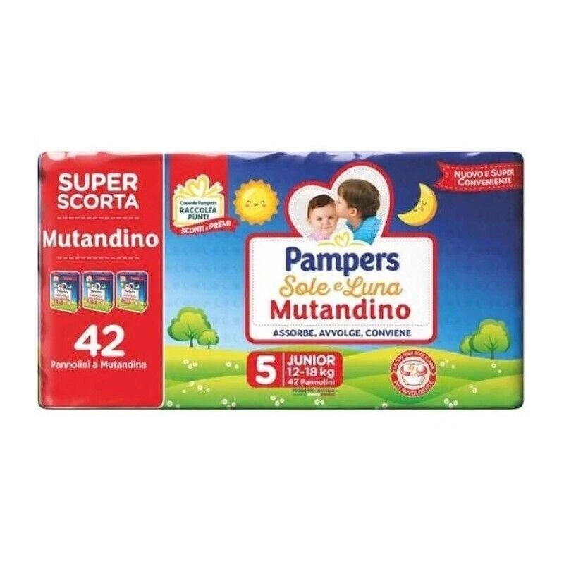 PAMPERS PANNOLINI SOLE E LUNA MUTANDINO JUNIOR DA 42 PEZZI OKY