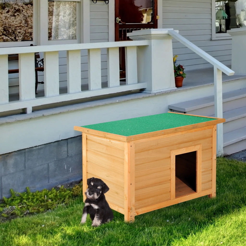EasyComfort Cuccia per Cani Impermeabile da Esterno in Legno di Abete, 82 x 58 x 58cm