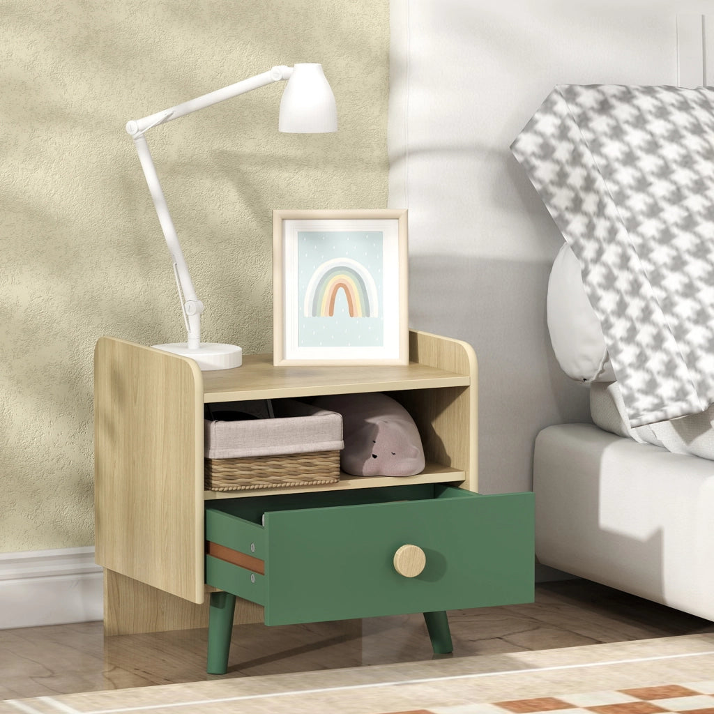 Tavolino da notte per bambini con cassetto e nicchia ¨C Minimal ¨C Legno